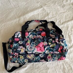 Vera Bradley Floral Travel Bag - Pink and Blue